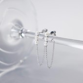 Cercei argint lungi cu lantisor si perle naturale albe Trilogy DiAmanti SK23482E_W-G